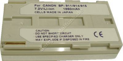 Akku CANON MV-10 BP-915 Daten: Li-Ion 7,2V  1850 mAh, silber 20,5mm (Zubehrakku vom Markenhersteller)
