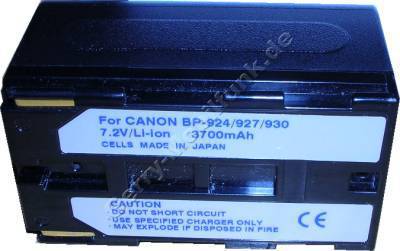 Akku CANON MV-10 BP-930 Daten: Li-Ion 7,2V 3700 mAh, schwarz 40mm (Zubehrakku vom Markenhersteller)